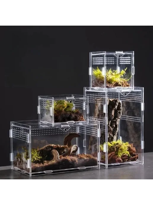 Нет бренда Акриловый террариум для рептилий Reptile Habitat 8X7X10cm-Ho, 8X7X10cm-Ho, фото 3