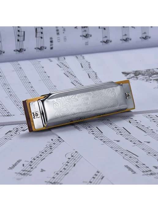 Губная гармошка Suzuki Folkmaster Blues 10 дырок F Key, вариант, фото 4