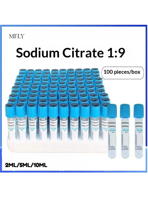 XMSJ Пробирки для забора крови 2ml, 100 шт, 2 мл, 100 шт, фото 2