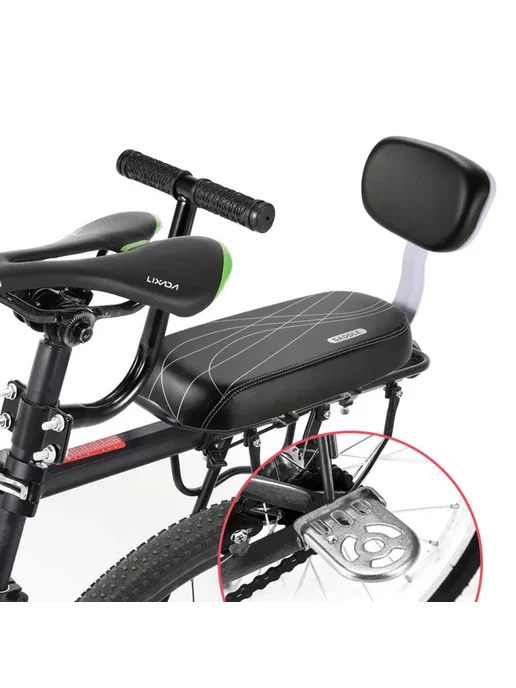 Нет бренда Детское велосиденье Bicicleta Back Seat- black, черный, фото 4