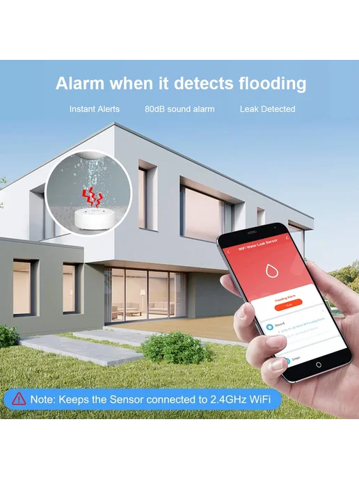 Датчик протечки воды ONENUO WiFi, вариант, фото 3