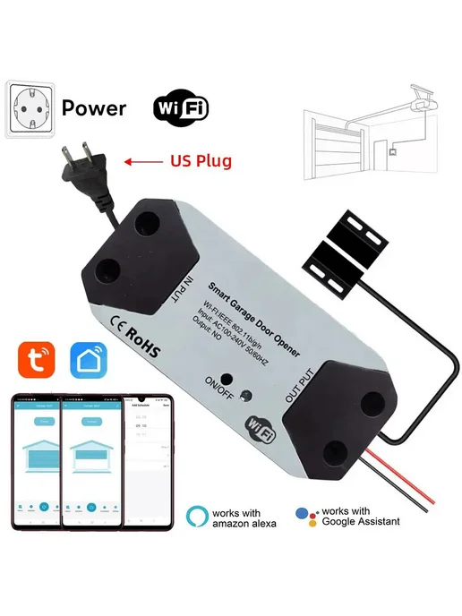 ONENUO Контроллер для гаражных ворот Tuya Wi-Fi CKM01-US, вариант