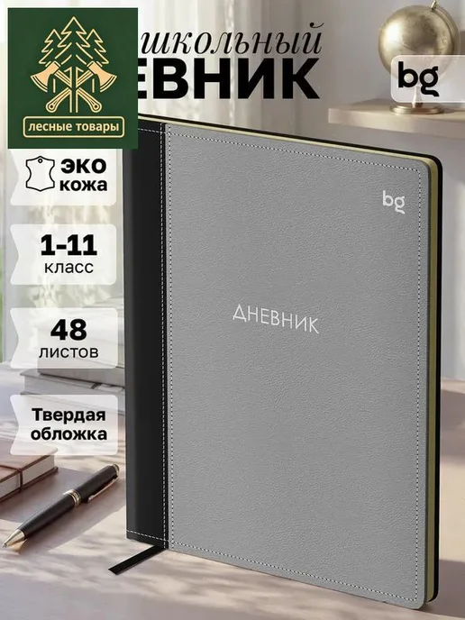 BG Дневник школьный A5, листов 100, серый