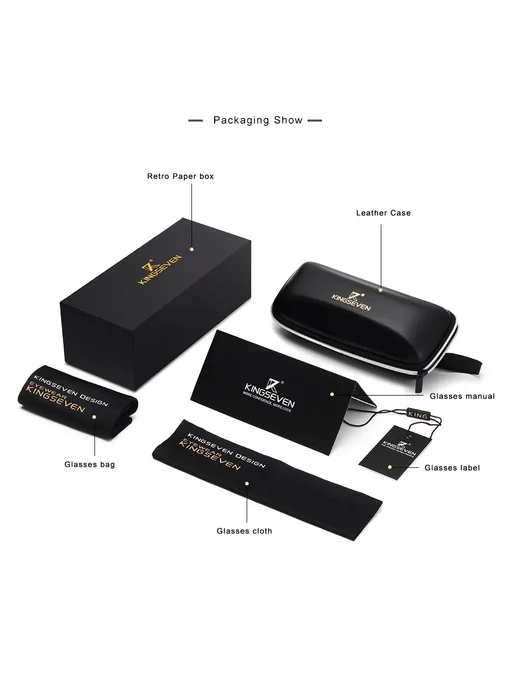 KingSeven Поляризованные Солнцезащитные Очки Мужские UV400, вариант, фото 7