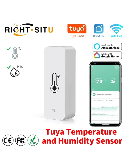 RightSitu Датчик температуры и влажности для умного дома 2, вариант, фото 2