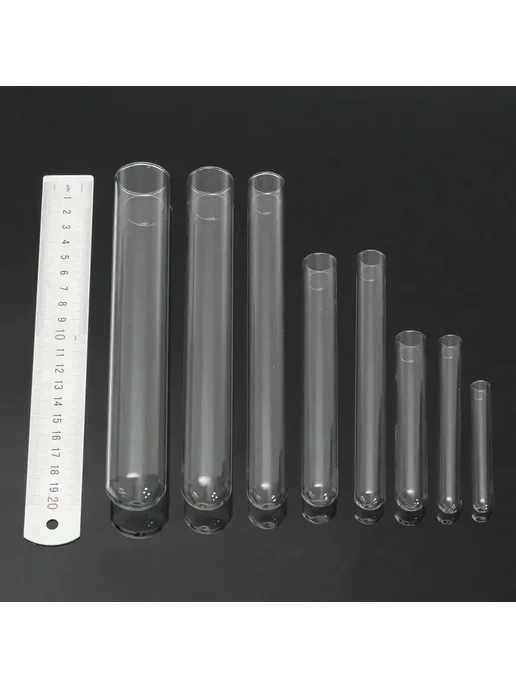 Нет бренда Набор пробирок из боросиликатного стекла 5 шт. 30mm x 100mm, 5 шт, фото 5