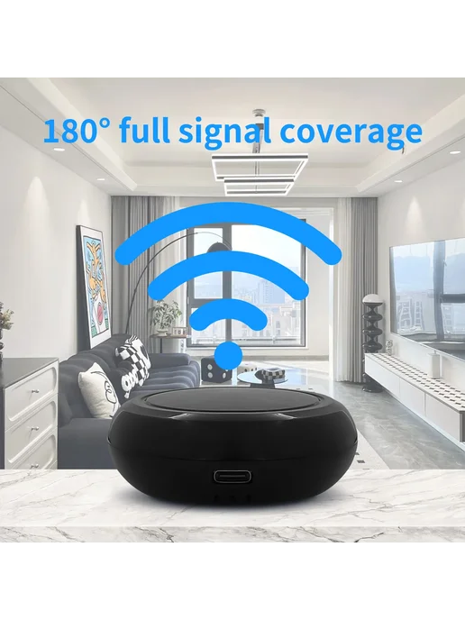 Нет бренда YFK Tuya WiFi Умный ИК-пульт дистанционного управления, черный, фото 4
