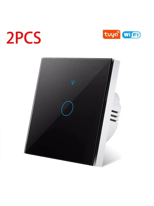 Axus EU Wi-Fi умный выключатель белый пластик black 1 Gang 2, черный