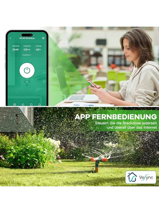 Нет бренда Умная Wi-Fi розетка для улицы 16А Vesync, вариант, фото 4