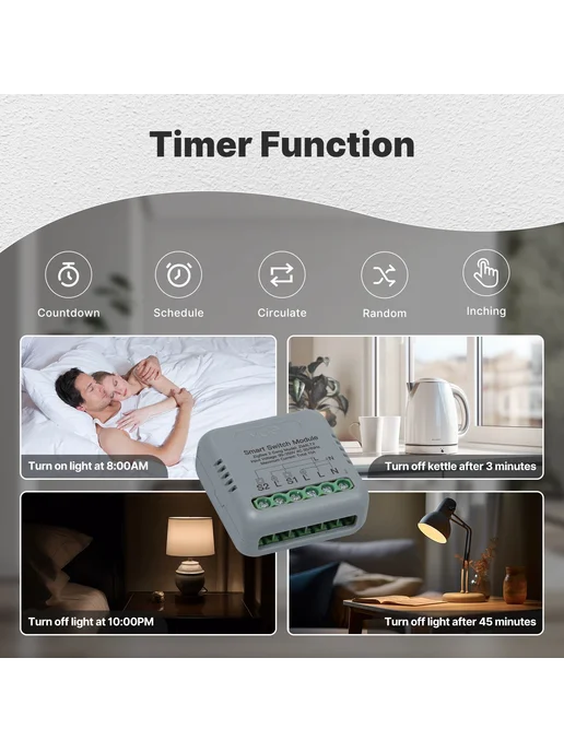 MOES Tuya WiFi Zigbee Мини-модуль переключателя 1-4 клавиш, вариант, фото 5