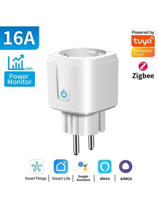 TNCE Умная розетка WiFi Zigbee3.0 16 20А с мониторингом Zigb, Zigb
