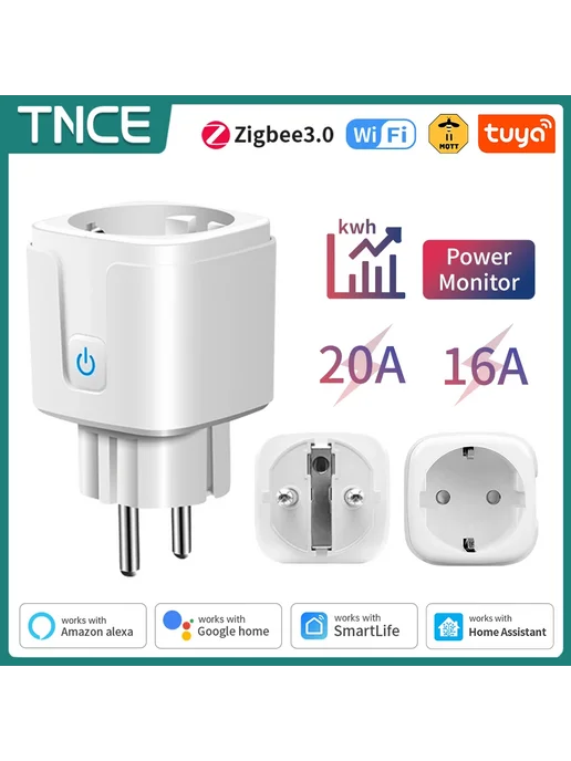 TNCE Умная розетка WiFi Zigbee3.0 16 20А с мониторингом Zigb, Zigb, фото 2