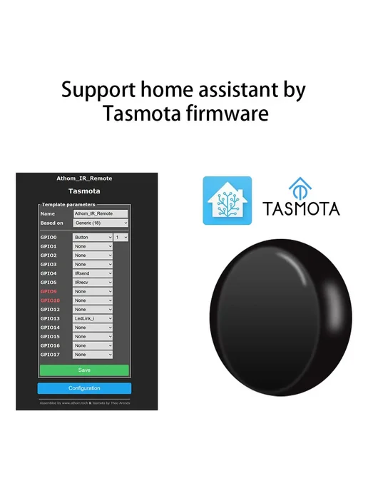 Нет бренда ИК-пульт дистанционного управления Tasmota MQTT ESP8285, раб, вариант, фото 3