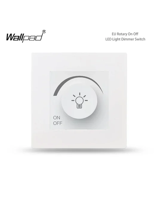 Wallpad Диммер для галогеновых ламп Белый, Dimmer EU White, белый