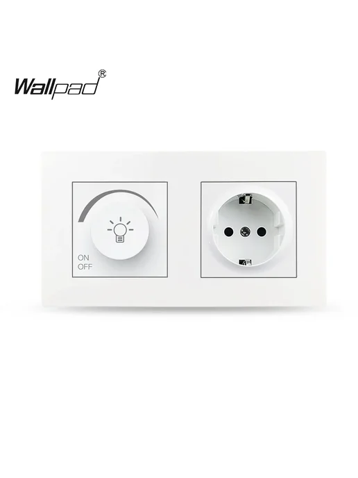 Wallpad Диммер для галогеновых ламп Белый, Dimmer EU White, белый, фото 7