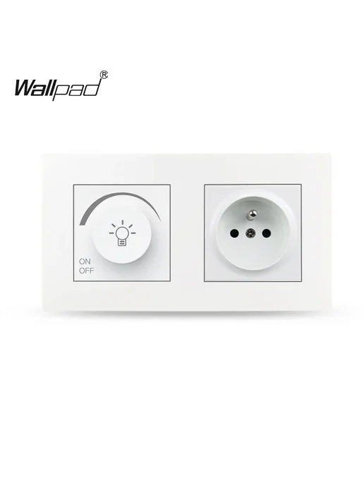 Wallpad Диммер для галогеновых ламп Белый, Dimmer French Whi, белый