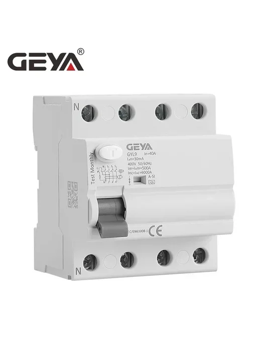 GEYA GYL9 A-SI УЗО 40А 63А 30мА для электроники TypeA-SI 2P, 2P, фото 4