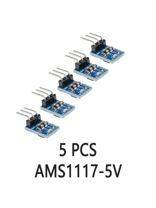 Нет бренда Регулятор напряжения AMS1117 DC-DC 3.3V 5V 5Pcs 6V-12V to 5, 5 шт