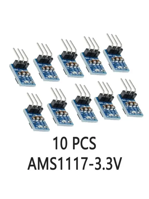 Нет бренда Регулятор напряжения AMS1117 DC-DC 3.3V 5V 5Pcs 6V-12V to 5, 10 шт