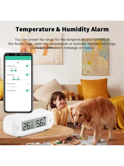 MinisterWorks Министерворкс датчик температуры и влажности Wi-Fi Zigbee 3, вариант, фото 4