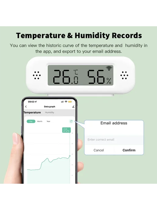 MinisterWorks Министерворкс датчик температуры и влажности Wi-Fi Zigbee 3, вариант, фото 6