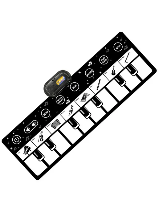 Coolplay Музыкальный коврик-клавиатура для детей E 120x40cm, черный