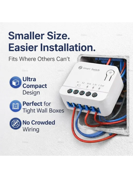 Gleco Модуль умного выключателя ZigBee Mini DIY, вариант, фото 3