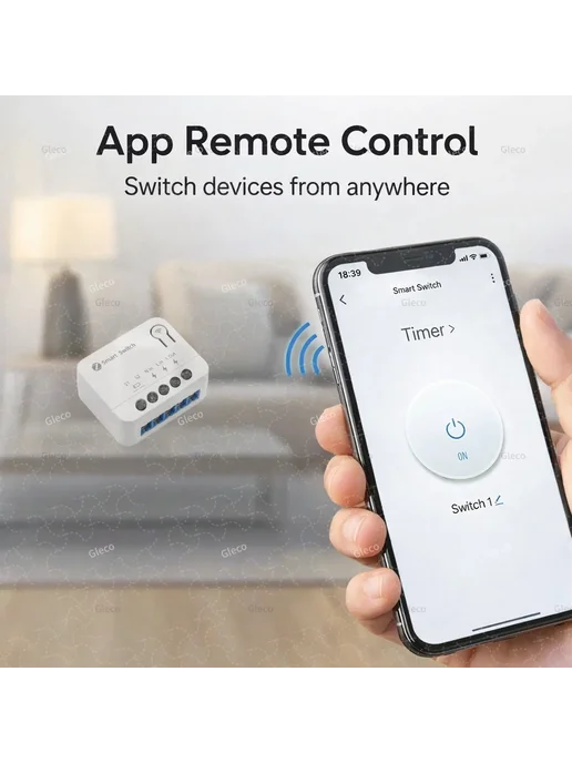 Gleco Модуль умного выключателя ZigBee Mini DIY, вариант, фото 7