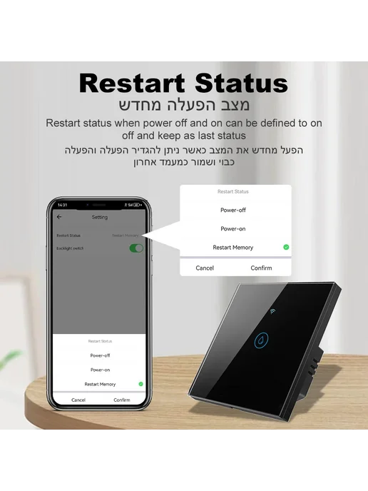 Нет бренда Умный Wi-Fi выключатель для водонагревателя Tuya Smart Life, белый, фото 5