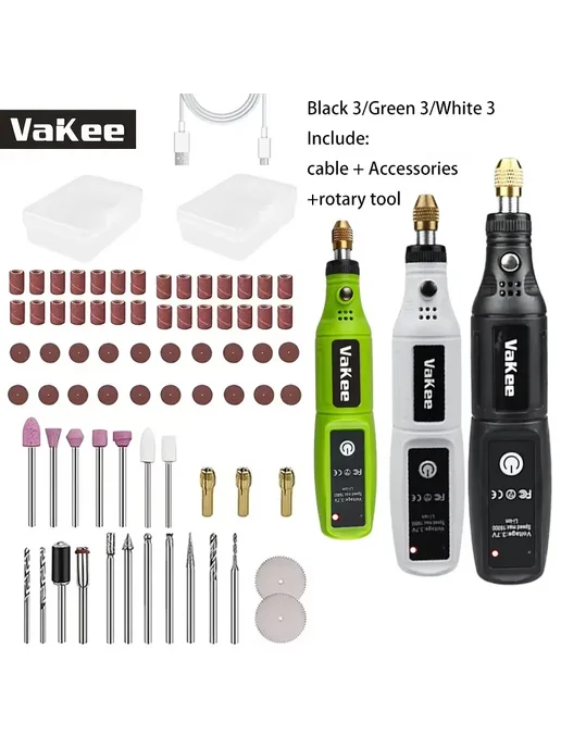 VaKee Ва Kee мини-дрель USB rechargeable Black 2, черный, фото 2