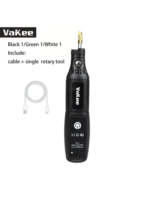 VaKee Ва Kee мини-дрель USB rechargeable Black 2, черный, фото 6