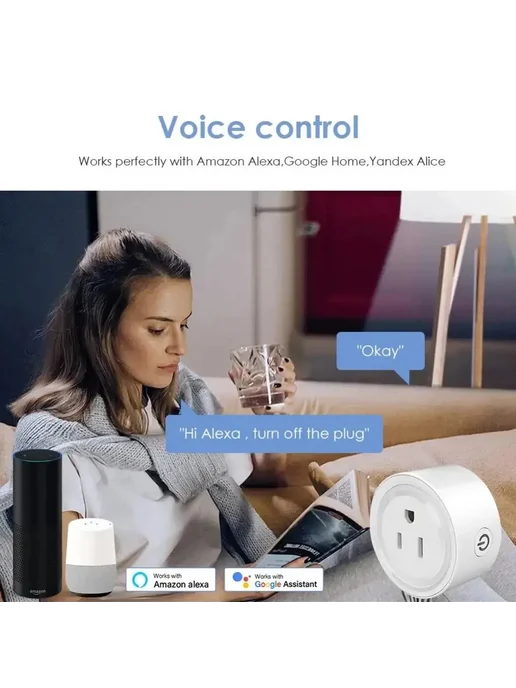 Нет бренда Умная Wi-Fi розетка Tuya для домашней автоматизации, вариант, фото 2