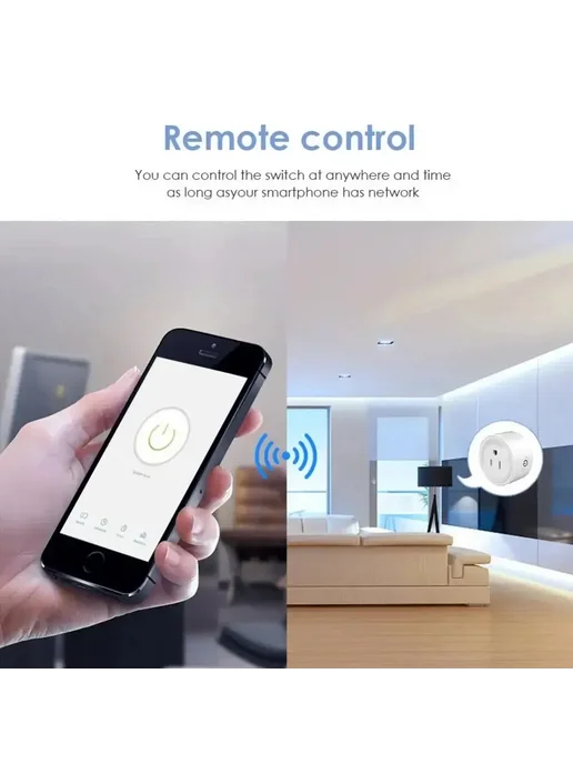 Нет бренда Умная Wi-Fi розетка Tuya для домашней автоматизации, вариант, фото 3