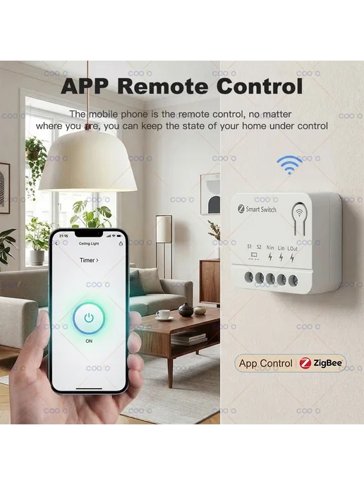 coolo Реле Tuya ZigBee 10А 16А для умного дома 1 2 3 канала 1CH 10, вариант, фото 7