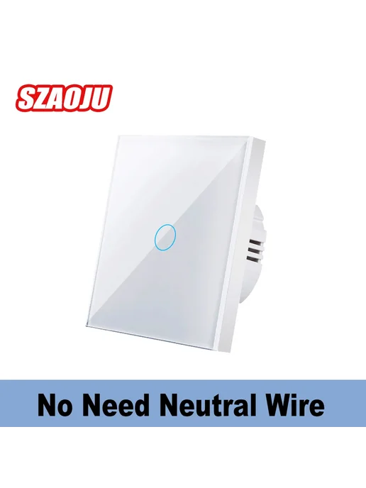 Szaoju Сенсорный выключатель Wi-Fi 1 2 3 клавиши black 1 ga, белый