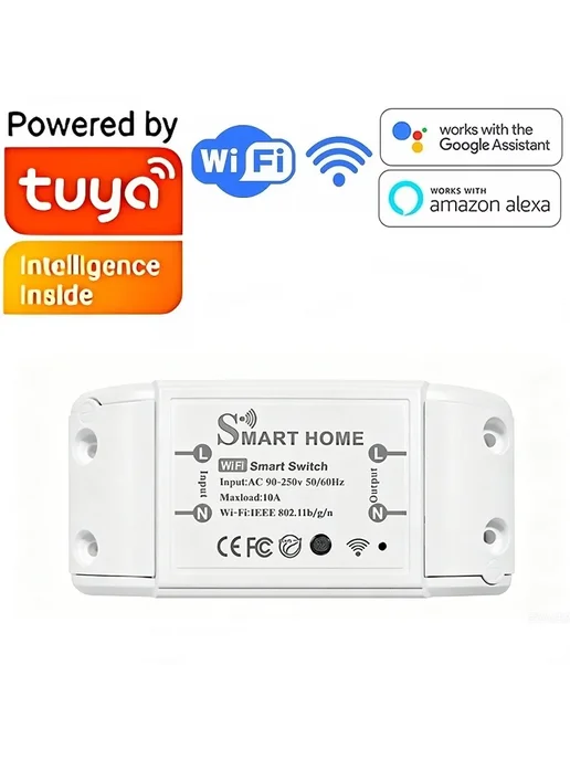 Szaoju Wi-Fi выключатель света белый черный для ЕС black 3 g, белый, фото 2