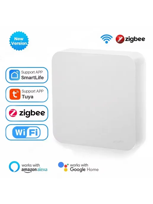 Нет бренда Умный шлюз Tuya Zigbee 3.0 для дома, белый