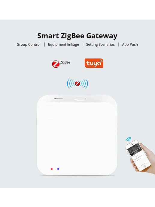 Нет бренда Умный шлюз Tuya Zigbee 3.0 для дома, белый, фото 5