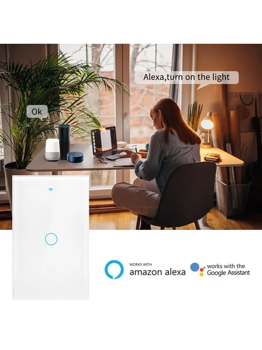 QNCX Умный Wi-Fi Выключатель для светодиодных ламп White 2, белый, фото 3