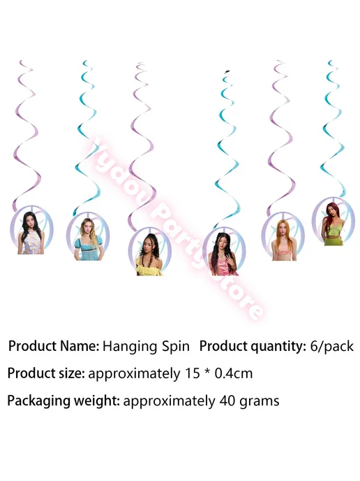 Набор для праздника K&Katseye 6pcs spiral, 6 шт