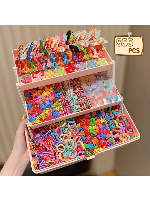Набор заколок для волос для девочек 555 шт 555 PCS, 555 шт, 555 шт