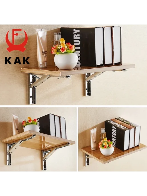 KAK Складные кронштейны для полок, 14inch, Black, 2 шт, 2 шт, фото 5