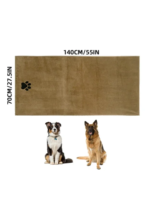 Нет бренда Микрофибра Полотенце Для Питомцев Коричневый, Khaki 70x140cm, коричневый