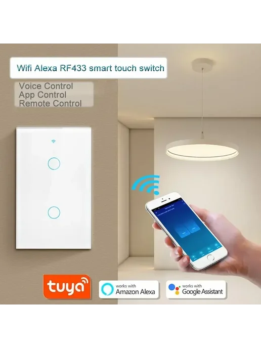 GGBEE Умный Wi-Fi Выключатель Света Tuya 1 2 3 4 Gang 110V 2, вариант, фото 4