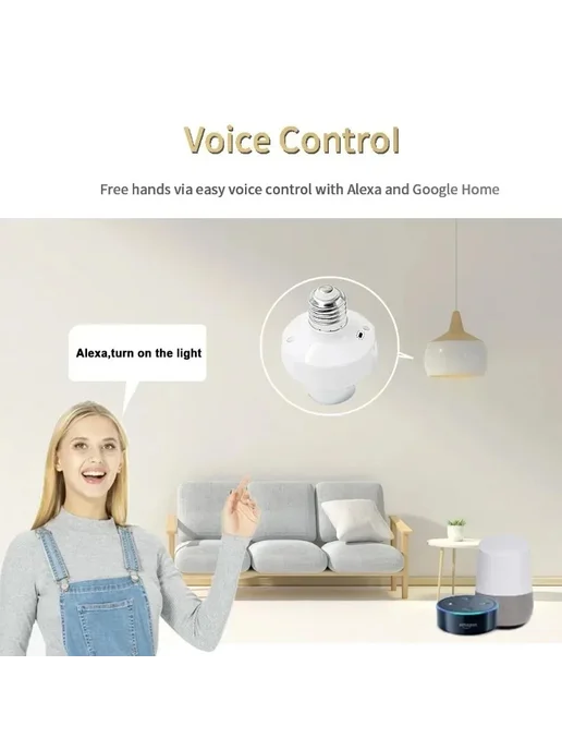Sonoff Держатель лампы Wi-Fi E27 eWelink-BL-E27, белый, фото 6