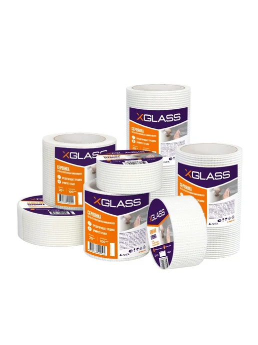 XGLASS Лента серпянка самоклеящаяся X-Glass 150мм*20м, 20 м, фото 5