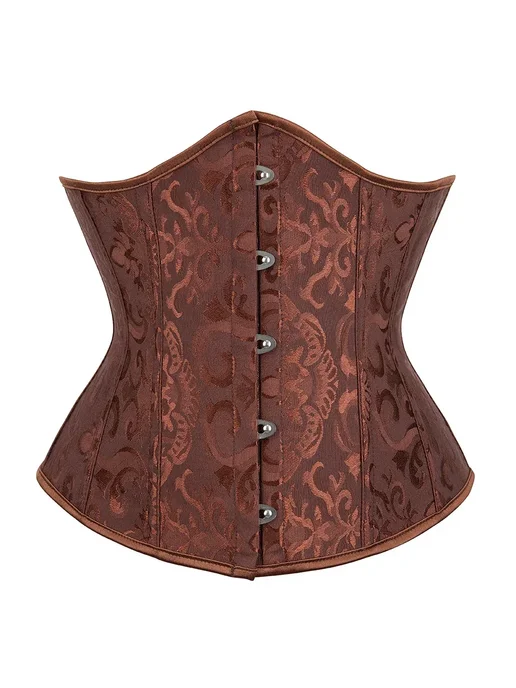 Винтажный Женский Готический Жаккардовый Корсет С Пластиковы, черный, фото 2