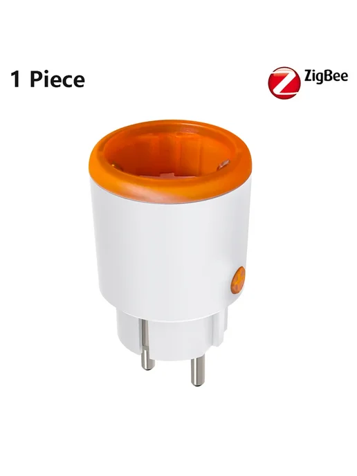 GDVONE Умная розетка Zigbee 16A EU 1 Piece zigbee, оранжевый