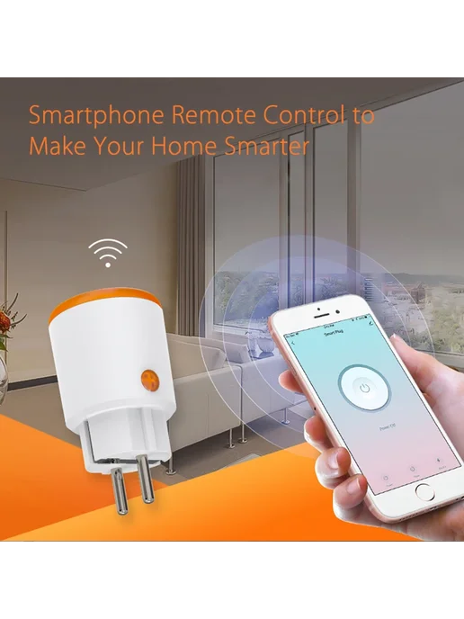 GDVONE Умная розетка Zigbee 16A EU 1 Piece zigbee, оранжевый, фото 4