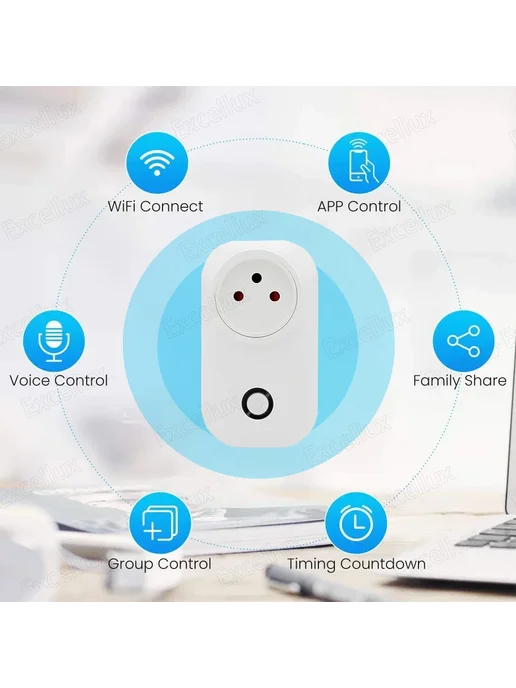 Нет бренда Умная Wi-Fi розетка Tuya 16А, Нет бренда, фото 5